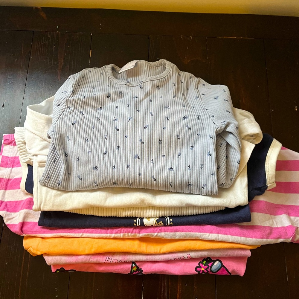 8 zara girls t-shirts. size 9. includes all 8 shirts